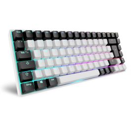 SHARKOON SKILLER SGK50 S3 Teclado Mecánico (Gateron Brown, DE-Layout, Blanco)