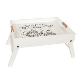Bandeja de Cama Plegable Romimex Blanco Madera 56 x 36 x 24 cm Bandeja de Cama Plegable Romimex Blanco Madera 56 x 36 x 24 cm