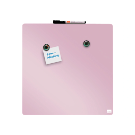 Nobo Pizarra Magnética Blanca para Hogar Color Rosa 360x360 mm