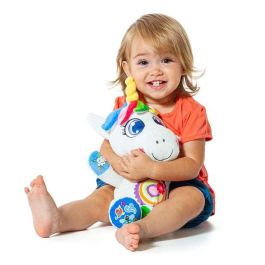 Molto Gusy Luz Unicornio Interactivo con Luz y Sonidos, Cuentacuentos y Grabadora 24 cm