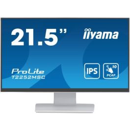 Iiyama Monitor Táctil 21.5" Full HD IPS, 1920x1080, 10 Puntos Táctiles, HDMI, DisplayPort, USB 3.0, Blanco - T2252MSC-W2