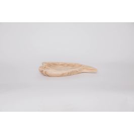 DKD Home Decor Centro de Mesa Tropical de Madera Paulownia Marrón Claro con Diseño de Corazón, 24 cm Largo x 35 cm Ancho x 4 cm Alto