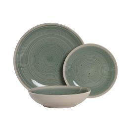 Vajilla Home ESPRIT Blanco Verde Gres 18 Piezas Vajilla Home ESPRIT Blanco Verde Gres 18 Piezas