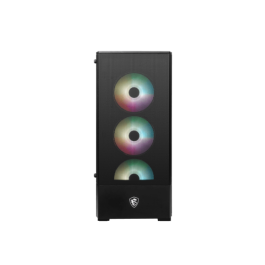 MSI MAG FORGE 112R Carcasa de Ordenador Midi Tower Negra Transparente con Ventana Lateral y Iluminación LED