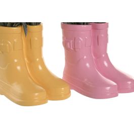 DKD Home Decor Planta Artificial Lavanda Shabby Amarillo Rosa 25.5 x 39 x 23 cm (2 Unidades)