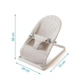KioKids Hamaquita Gris Claro para Bebé, desde +0 Meses, Ligera y Segura, con Funda Desmontable y Lavable, Acero Poliéster