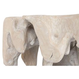 DKD Home Decor Indonesia 1c24 Mesa Centro Balines Blanco 88 x 88 x 46 cm Raíz de Teca