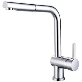 Edouard Rousseau Grifo Mezclador de Cocina con Ducha de Mano Extraíble, Ahorro de Agua, Cartucho Cerámico Ø40mm, Latón, Gris Cromado Precio: 63.89000013. SKU: B14TETCK8G