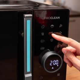 Cecotec Microondas con Grill 23L 800W Negro Proclean 6120 Digital Temporizador 8 Programas