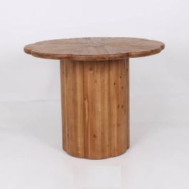 Mesa de Comedor Home ESPRIT Natural Madera 100 x 100 x 77 cm