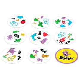 Zygomatic Dobble Giant - Juego de Cartas de Observación Gigante 24,5 cm, 4 Variantes, +6 años, 2-12 Jugadores, Multilenguaje