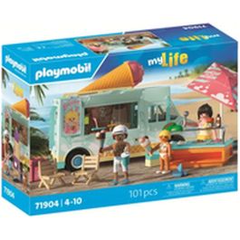 Playmobil PL71904 Camión de helados con 3 figuras, Vacaciones en la playa