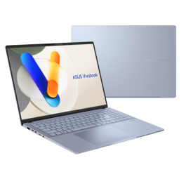 ASUS Vivobook S 16 OLED S5606CA-RI076W - Portátil 16" WQXGA+ 120Hz, Intel Core Ultra 7 255H, 16GB RAM, 512GB SSD, Arc 140T, Windows 11 Home, Azul Neblina - Teclado QWERTY español