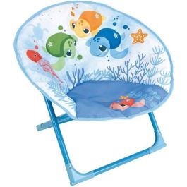 Fun House FUN3700057135140 Sillón Plegable Infantil Tortugas Acuáticas 47x54x42 cm