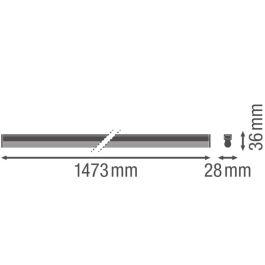[LVE-4058075683341] Luminaria LED Lineal Ledvance "Compact" 17W 1800Lm 3000K 140º IP20