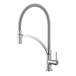 Edm Grifo Monomando de Cocina Caño Alto Serie Ibiza Cromado - Latón y Zinc con Cartucho Cerámico