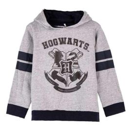Sudadera con Capucha Niño Harry Potter Gris 12 Años