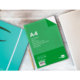 Liderpapel Recambio Folio 100 Hojas 60gr Pauta 5ª 2.5mm con Margen 16 Taladros