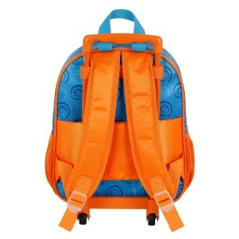 Naruto Mochila Infantil 3D con Ruedas Pequeña Azul