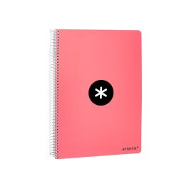 Cuaderno Espiral Liderpapel A4 Micro Antartik Tapa Dura 80 H 100 gr Cuadro 5 mm Sin Bandas 4 Taladros Color Coral