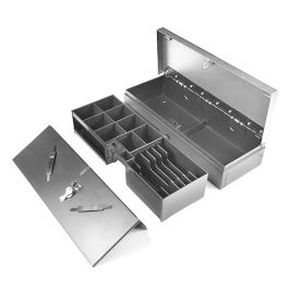 Mustek LB-170M Cajón de Efectivo Automático y Manual, Acero Inoxidable, 460x170x100mm para Punto de Venta