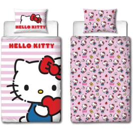 Hello Kitty Juego de Cama Reversible Microfibra 140 x 200 cm + Funda Almohada 63 x 63 cm Precio: 28.49999999. SKU: B1H6V2S3LW