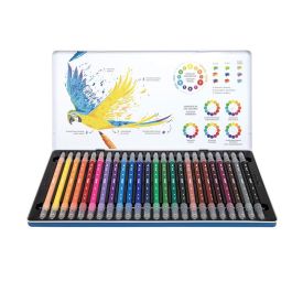 Milán Rotuladores de doble punta fina - pincel, 24 colores surtidos en estuche metálico Precio: 17.89000004. SKU: S8413173