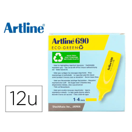 Artline Rotulador Fluorescente EK-690 Eco Green Punta Biselada 1-4 mm Amarillo Precio: 11.7733. SKU: B1AYMGY94Q