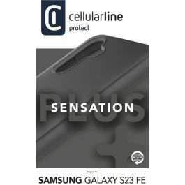 Cellularline Sensation Case para Samsung Galaxy S23 FE - Funda de Silicona Resistente a Rayones Negra