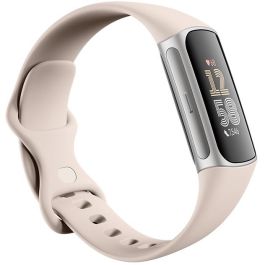 Fitbit Charge 6 Pulsera de Actividad AMOLED GPS NFC - Resistente al Agua 50m - Color Porcelain/Beige
