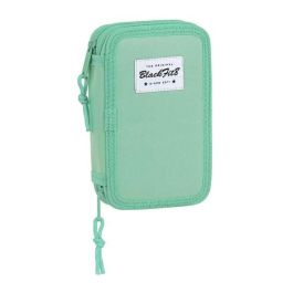 Plumier Escolar Safta Blackfit8 -'Turquesa-' Doble Cremallera 28 Piezas 125x40x195 mm
