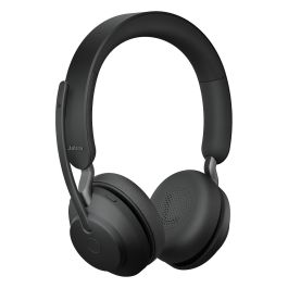 Jabra Evolve2 65 Stereo UC Auriculares Inalámbricos USB-A Negro con Estación de Carga y Link 380