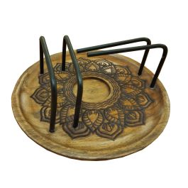 DKD Home Decor Soporte Incienso Arabe Mandala Marron Negro Mango Hierro 15 x 7 x 15 cm (4 Unidades) Precio: 24.78999963. SKU: B179PB4BFN