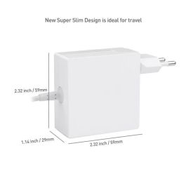 CoreParts Adaptador de Corriente USB-C 45W USB PD3.0 - Cargador Rápido Compatible con Apple MacBook, iPad Pro y Laptops/Móviles