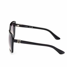 Guess GU7863 01B Gafas de Sol para Mujer, Montura Cuadrada Negra Brillante, Lentes Degradadas Ahumadas, 58mm, Patilla 140mm
