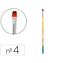 Liderpapel Pincel nº 4 Punta Plana para Pintura Acrílica y Acuarela, Pelo Sintético, Certificado FSC Precio: 15.1613. SKU: B1H7DNKZP9