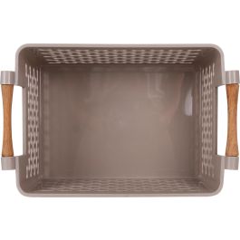Confortime Cesta Multiusos con Asas de Madera, 30.5 cm Largo x 19 cm Ancho x 12.5 cm Alto (24 Unidades)