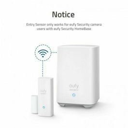 Eufy Sensor de Puerta y Ventana Inalámbrico, Detecta Apertura/Cierre, Envía Alarma, 2 Años de Batería, Requiere HomeBase