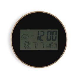 Reloj de Pared Versa Negro Plástico Minimalista 4,1 x 30 x 30 cm