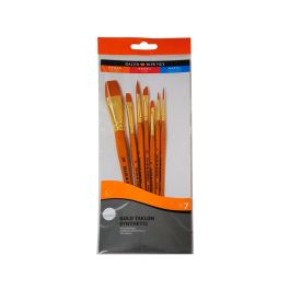 Pinceles Daler Rowney Simply Art Sintentico Mango Corto Dorado Blister De 7 Unidades