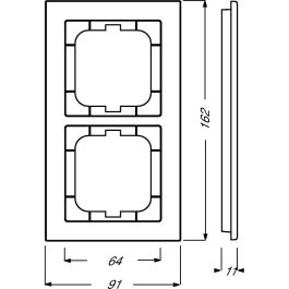 BUSCH JAEGER Marco Embellecedor 1722-280 Busch-axcent Weissglas Blanco