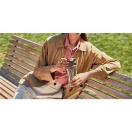 Alessi GIA24 BR CAFFA Taza de Viaje Térmica de Acero Inoxidable 18/10