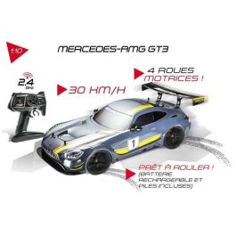 Mondo Mercedes AMG GT3 Coche Radiocontrol Escala 1:10 - 30 km/h, Tracción 4x4, Batería Incluida, Edad +8 años