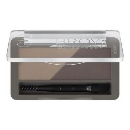 Catrice #010-brown BROW Powder Set Waterproof Maquillaje para Cejas en Polvo 2 Tonos, Aplicador 2 en 1, Cruelty Free, 4g
