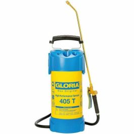 Gloria 405 T Pulverizador de acero de alto rendimiento 5L con lanza y boquilla de latón, 6 bar, manguera reforzada 1.35M