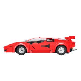 DEQUBE C51085W Lambo Countach 1:20 328 Pcs, coche de carreras clásico teledirigido y App para móvil, +6 años