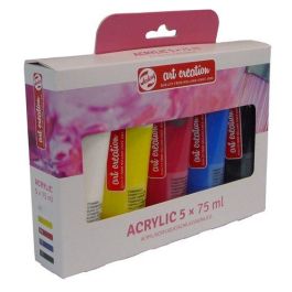 Talens Art Creation Set Acrílico Iniciación con 5 Tubos de 75 ml Colores Surtidos, Secado Rápido y Resistente al Agua Precio: 10.50000006. SKU: B1GL9TD9V2