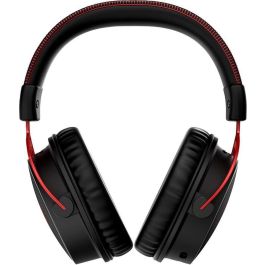 HP HyperX Cloud Alpha Wireless Gaming Headset, Auriculares Inalámbricos para Juego con Micrófono, Batería 300h, Negro-Rojo