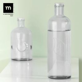 La Mediterranea Botella de Vidrio con Tapón de Metal 1.6L - 9.8 x 32.9 x 9.8 cm