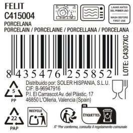 La Mediterranea Plato Llano 27 cm Colección Felit (18 Unidades)